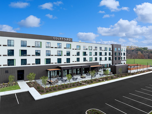 Courtyard by Marriott - Aerial Rear Exterior Showcasing Outdoor Space