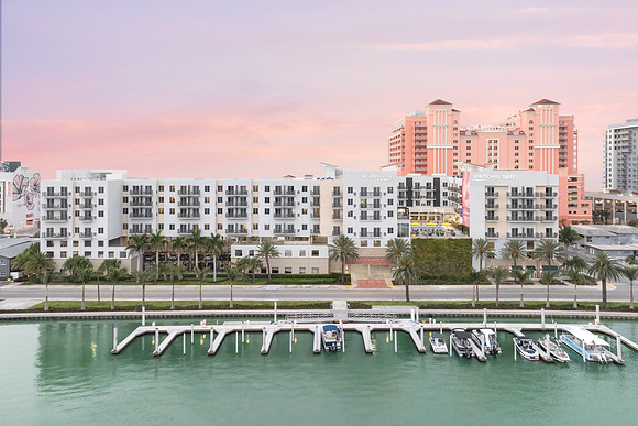 SpringHill Suites and Residence Inn Dual Property - Aerial Exterior / Marina Shot
