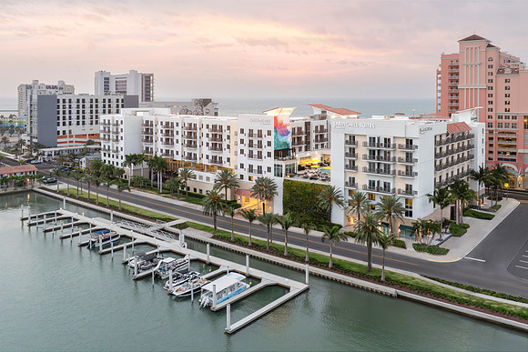 SpringHill Suites and Residence Inn Dual Property - Clearwater Beach, FL (Drone Aerial Shot)